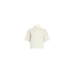 Patou Eco-friendly cotton blend short-sleeved shirt in Lemonade