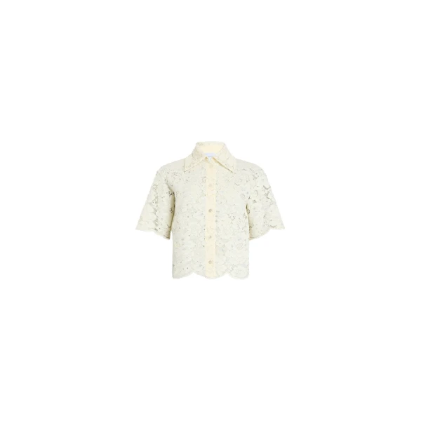 Eco-friendly cotton blend short-sleeved shirt in Lemonade