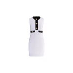 Patou Eco-friendly cotton blend sleeveless textured dress in White