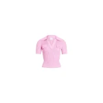 Patou Embroidered cotton polo shirt in Orchid Ice
