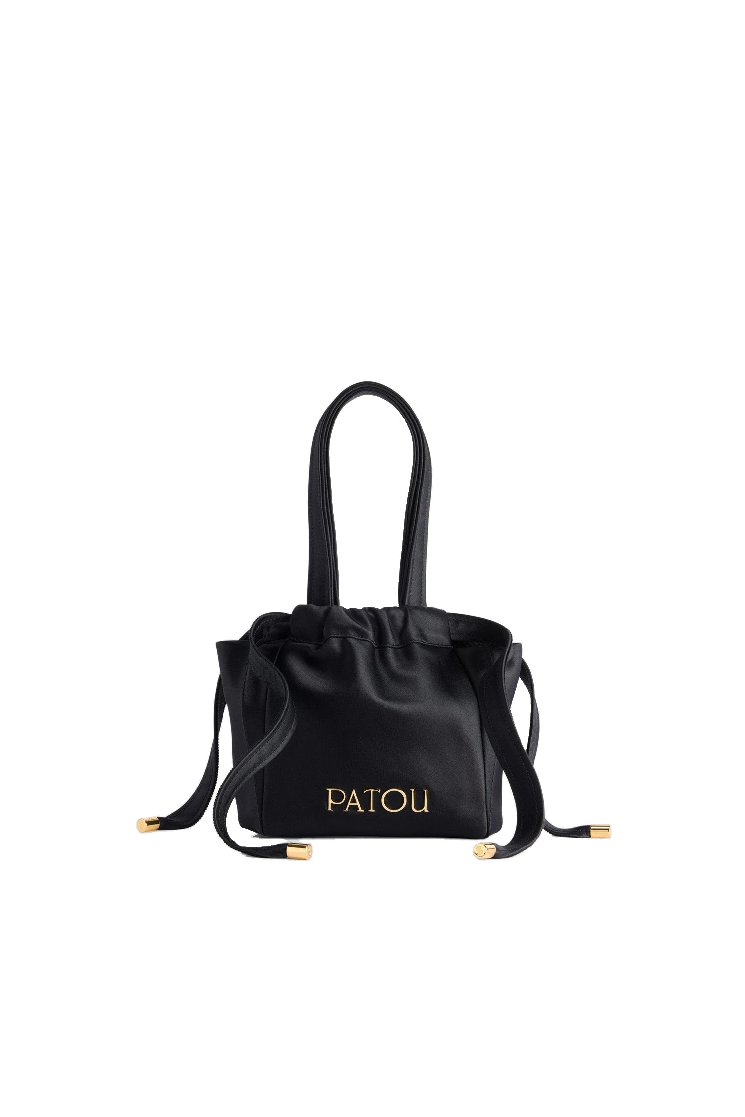 Patou Evening pouch in recycled satin | Buy Designer Bags at Luxury Shoes Patou Evening pouch in Black recycled satin