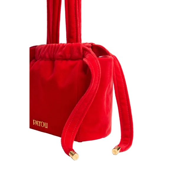 Evening pouch in Red cotton velvet - Image 2