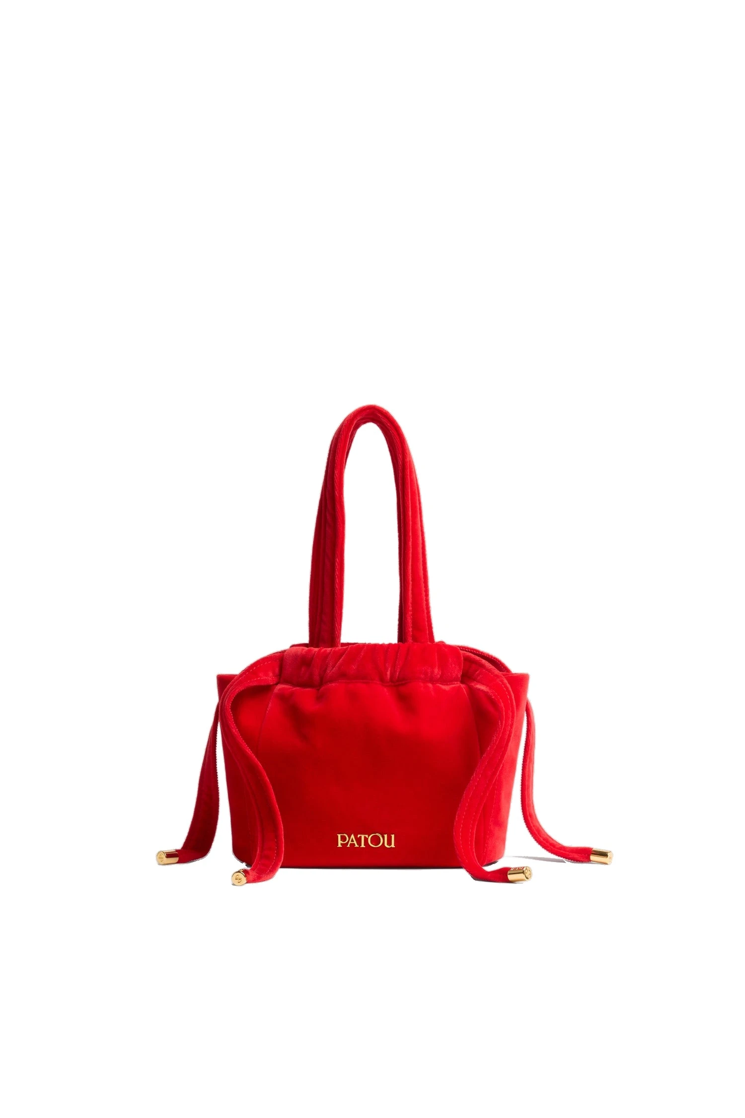 Patou Evening pouch in cotton velvet | Buy Designer Bags at Luxury Shoes Patou Evening pouch in Red cotton velvet