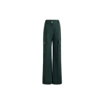 Patou Flared cargo trousers in Garden Green organic cotton gabardine