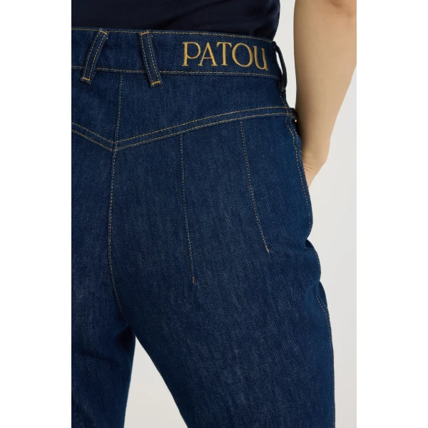 Flared trousers in Rodeo Blue organic cotton denim - Image 4