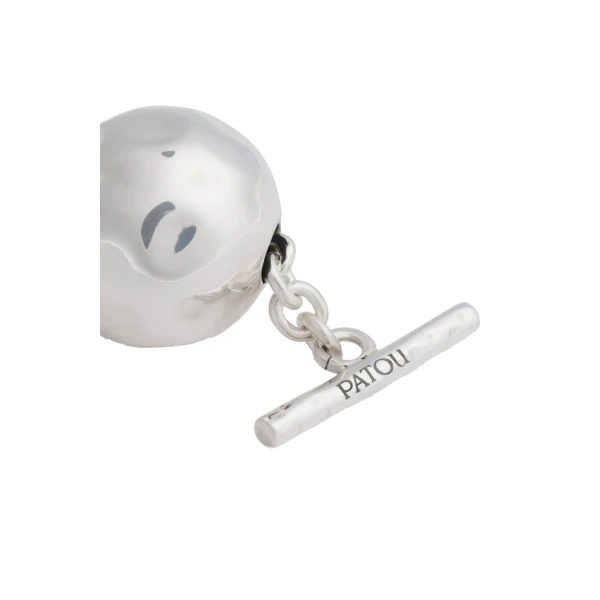 Hammered sphere bracelet in silver-plated brass - Image 2