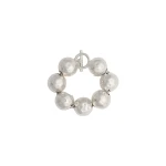 Patou Hammered sphere bracelet in silver-plated brass