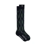 Patou High socks in Night Blue blended cotton