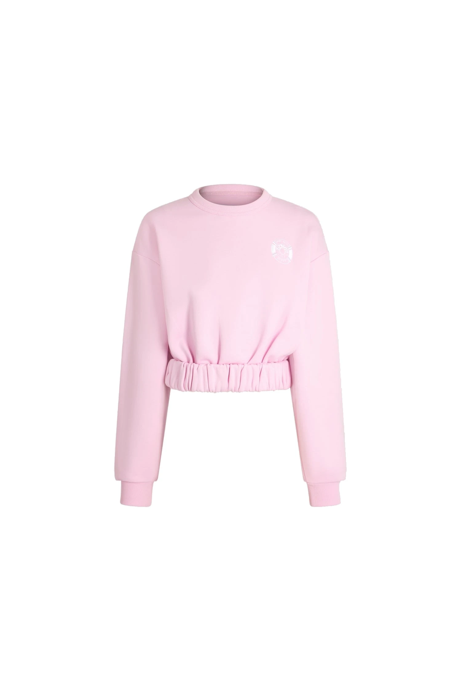 Patou Hôtel du Cap-Eden-Roc cropped sweatshirt in Candy Pink organic cotton | Tops | Luxury Shoes Patou Hôtel du Cap-Eden-Roc cropped sweatshirt in Candy Pink organic cotton