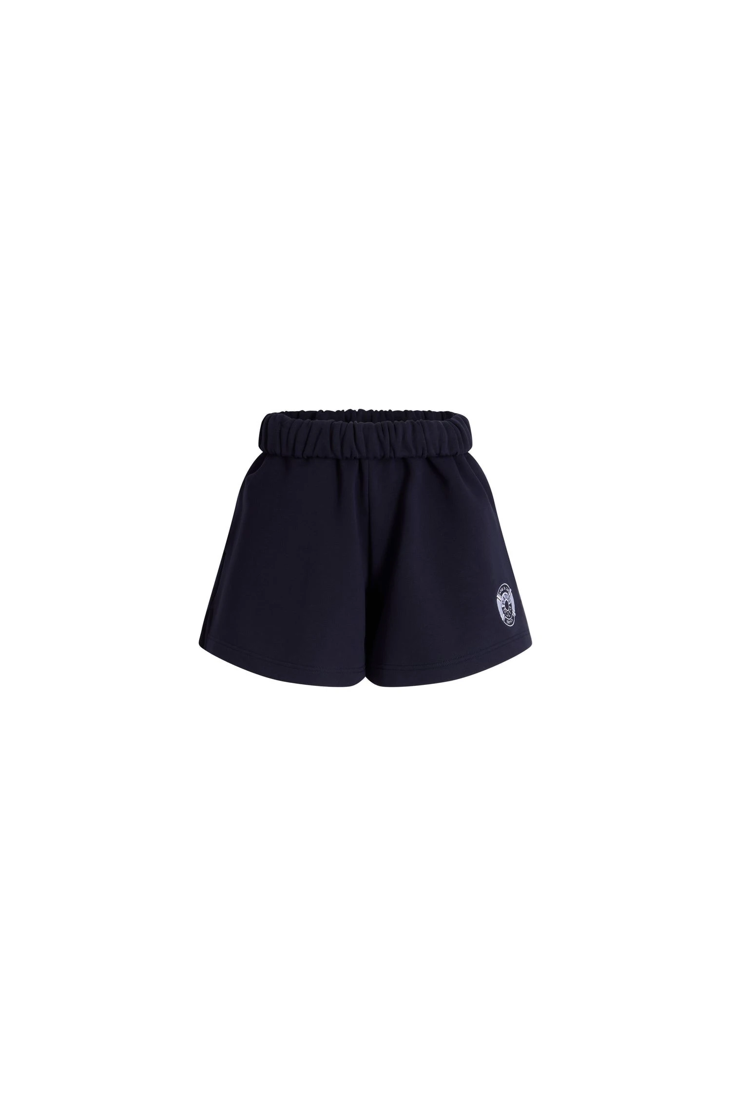 Patou Hôtel du Cap-Eden-Roc jersey shorts in Deep Sea Blue organic cotton | Shorts | Luxury Shoes Patou Hôtel du Cap-Eden-Roc jersey shorts in Deep Sea Blue organic cotton