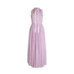Patou Hôtel du Cap-Eden-Roc long beach dress in Eden Beach Stripes blended lyocell and silk