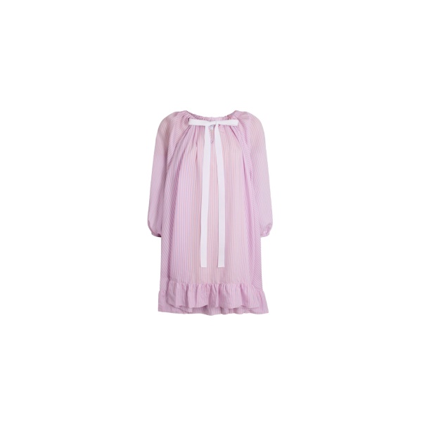 Patou Hôtel du Cap-Eden-Roc volume beach dress in Eden Beach Stripes blended lyocell and silk