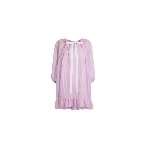 Hôtel du Cap-Eden-Roc volume beach dress in Eden Beach Stripes blended lyocell and silk