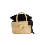 Patou Iconic basket in Vanilla raffia