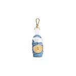 Patou Iconic bucket charm in Skylight Blue raffia