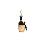 Patou Iconic bucket charm in Vanilla raffia