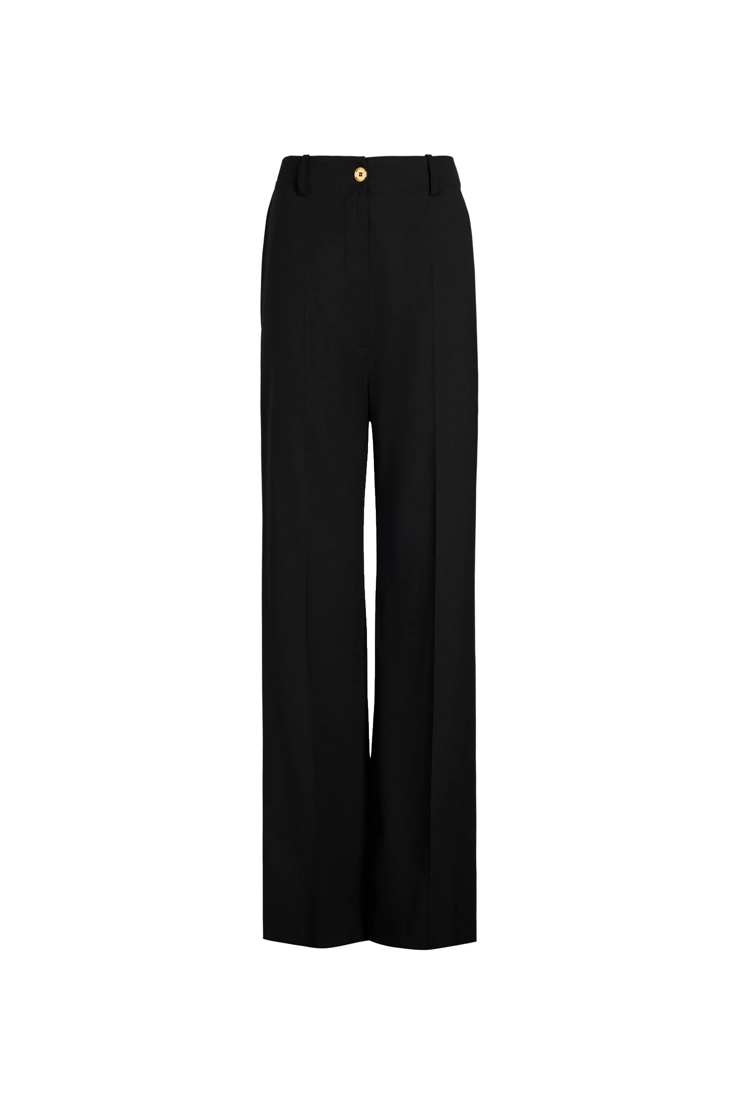 Patou Iconic long trousers in Black organic cotton gabardine | Pants | Luxury Shoes Patou Iconic long trousers in Black organic cotton gabardine