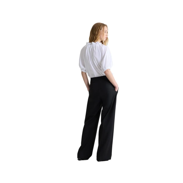 Iconic long trousers in Black virgin wool - Image 3