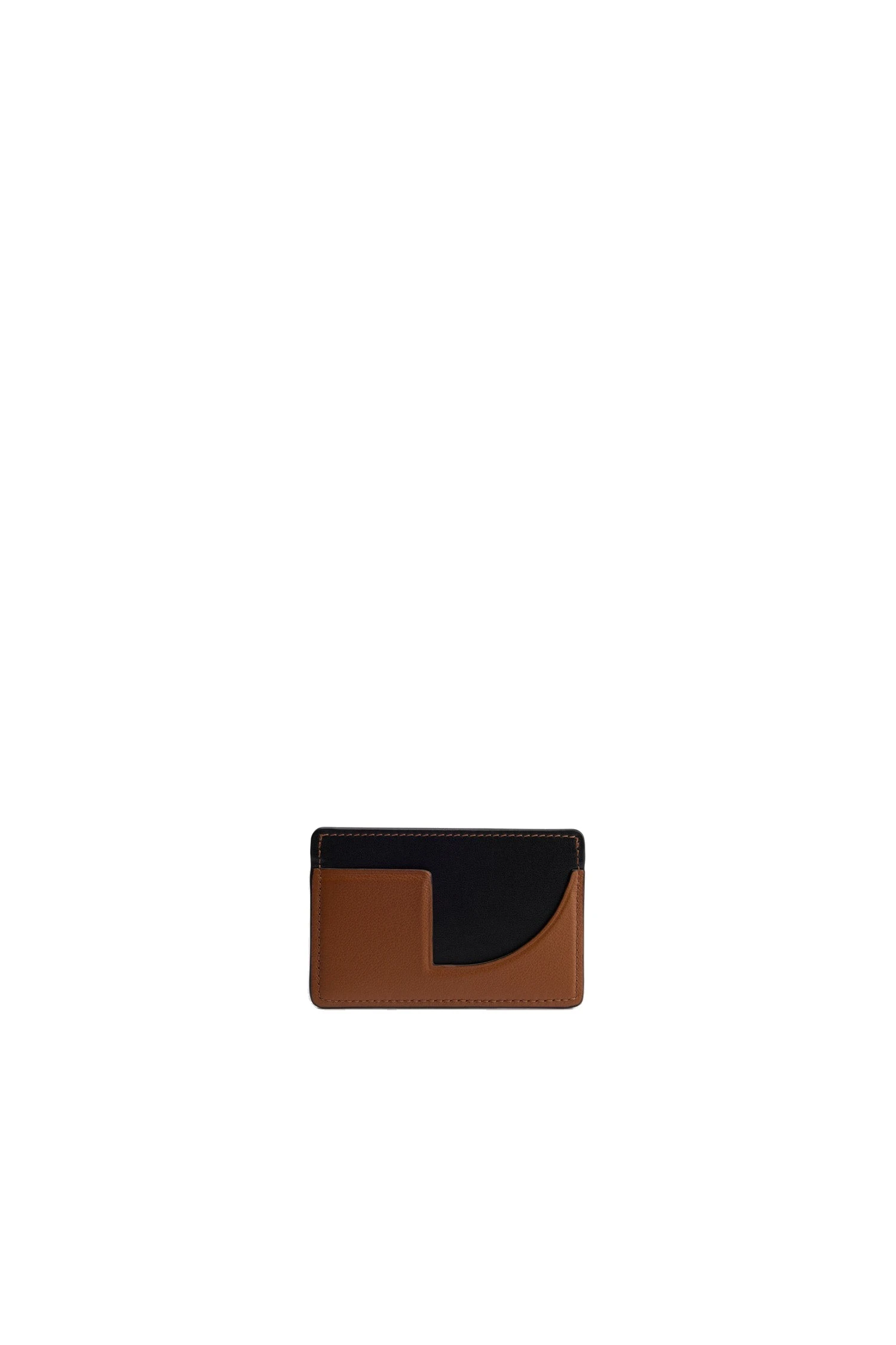 Patou JP cardholder in Black Chestnut leather | Accessories | Luxury Shoes Patou JP cardholder in Black Chestnut leather