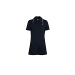 Patou JP monogram embroidery mini polo dress in Navy Black piqué organic cotton