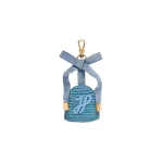 Patou Keyholder in Skylight Blue raffia