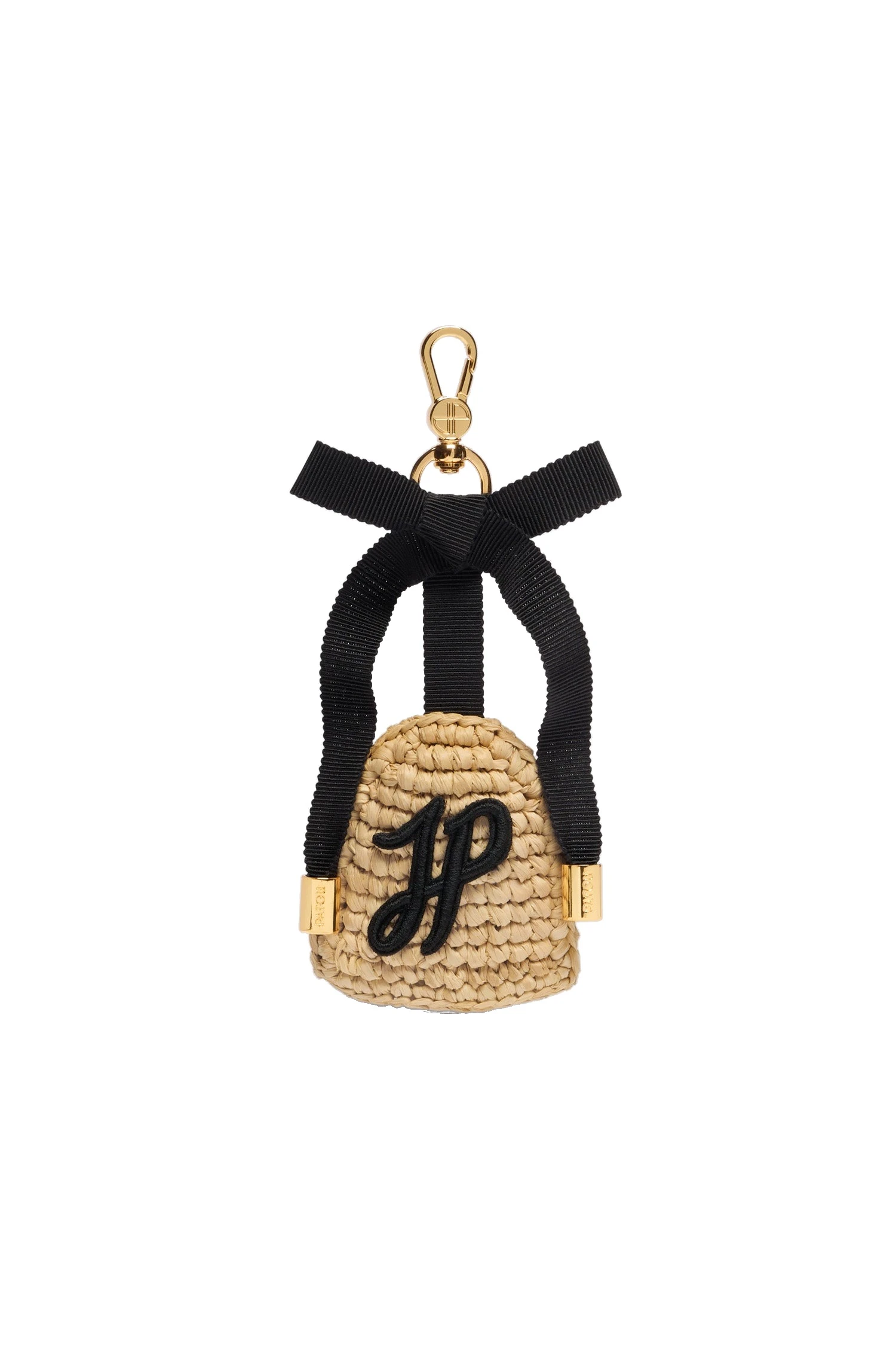 Patou Keyholder in Vanilla raffia | Accessories | Luxury Shoes Patou Keyholder in Vanilla raffia
