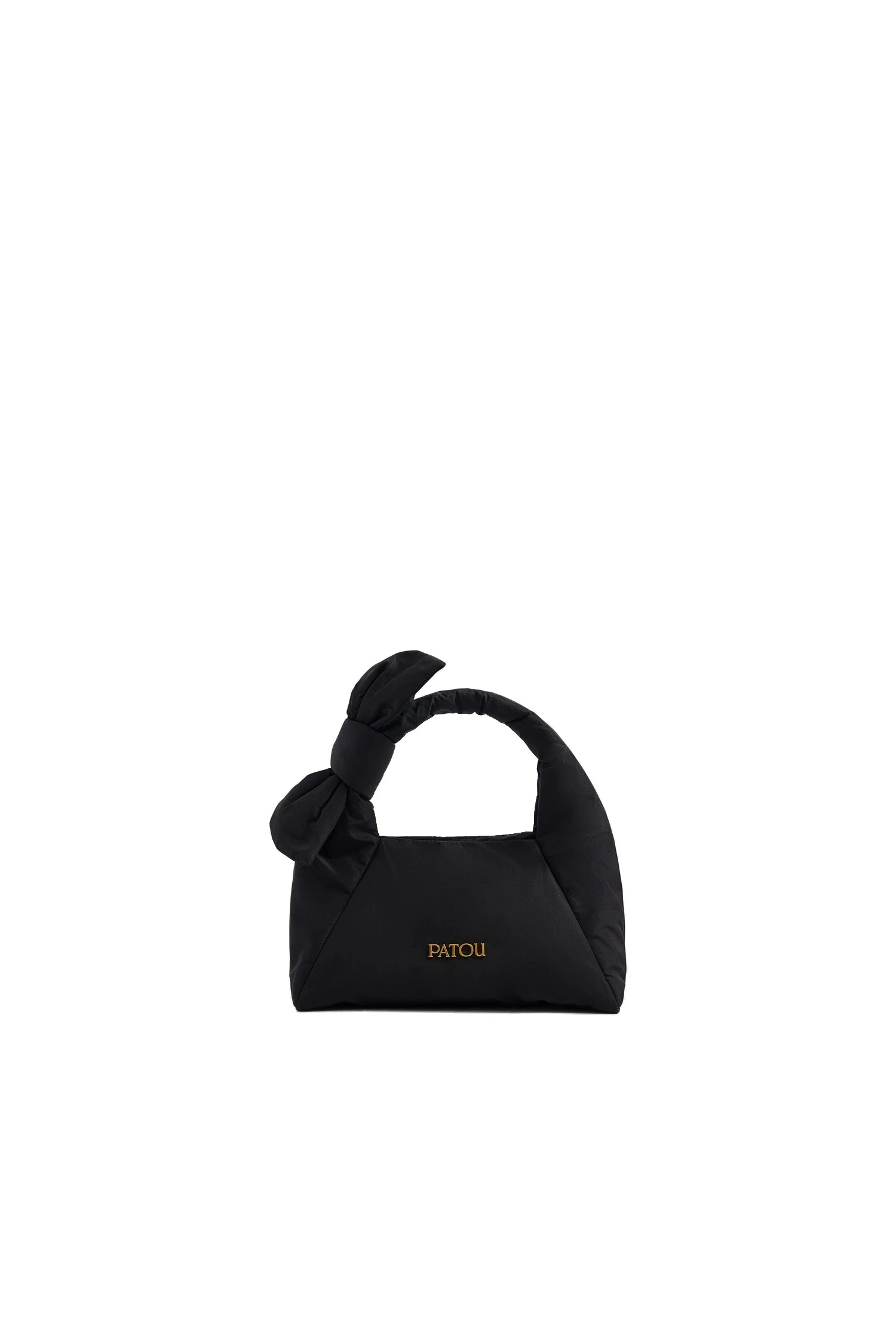 Patou Knotted bag in recycled polyester | Luxury Shoes Patou Knotted bag in Black recycled polyester