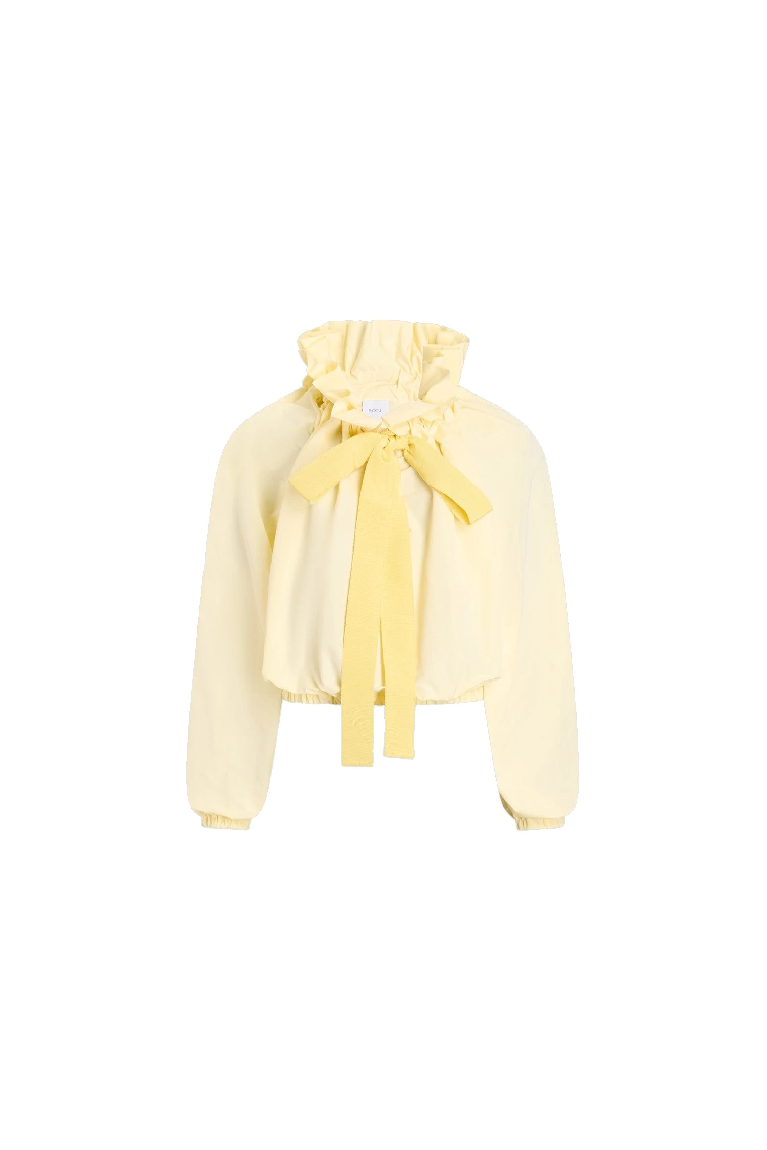 Patou La Patou Blouse in Citrus Blossom recycled faille | Tops | Luxury Shoes Patou La Patou Blouse in Citrus Blossom recycled faille
