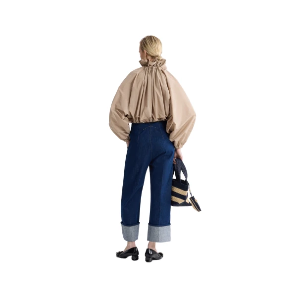 La Patou Blouse in Dune recycled faille - Image 3