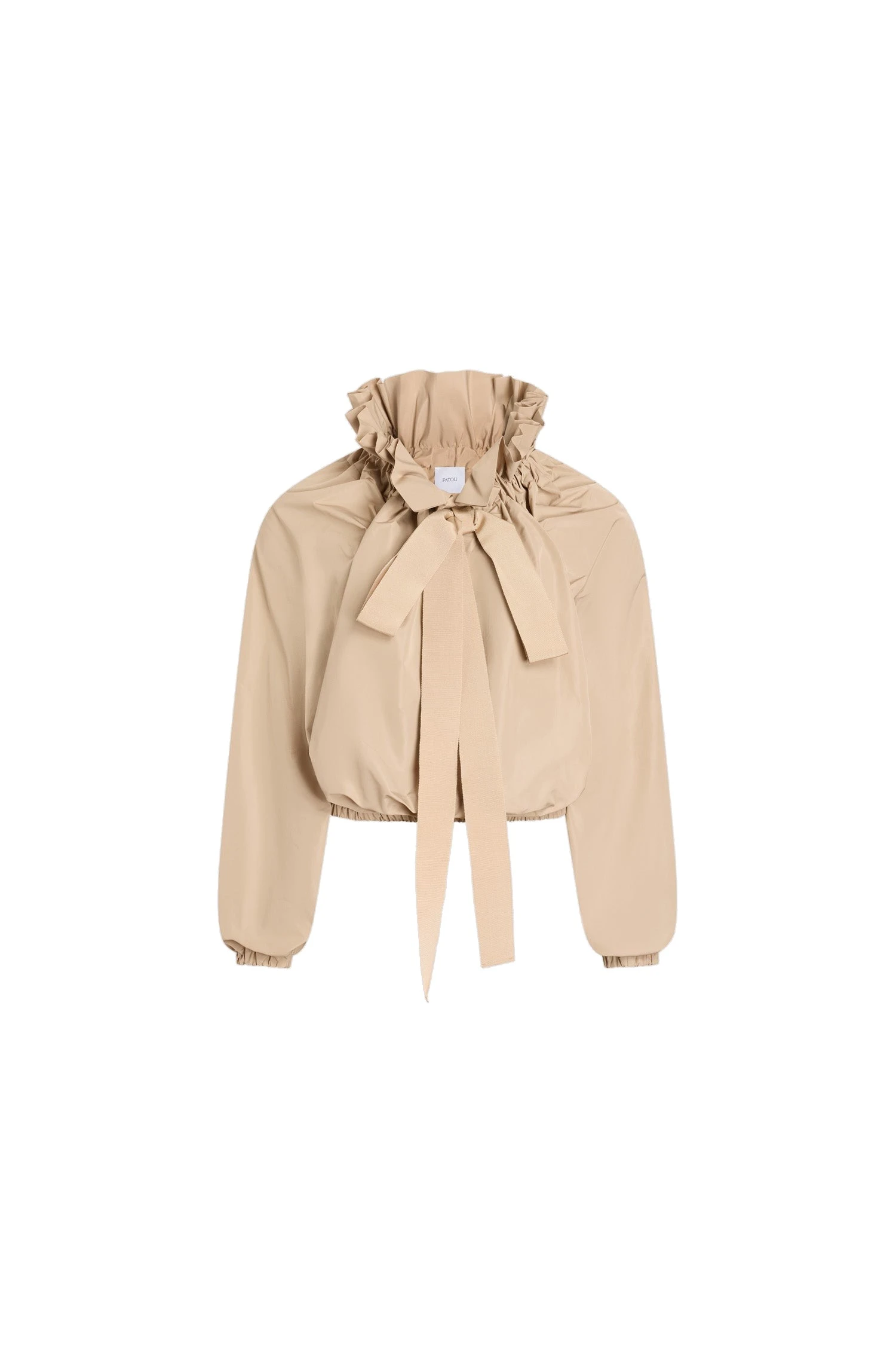 Patou La Patou Blouse in Dune recycled faille | Tops | Luxury Shoes Patou La Patou Blouse in Dune recycled faille