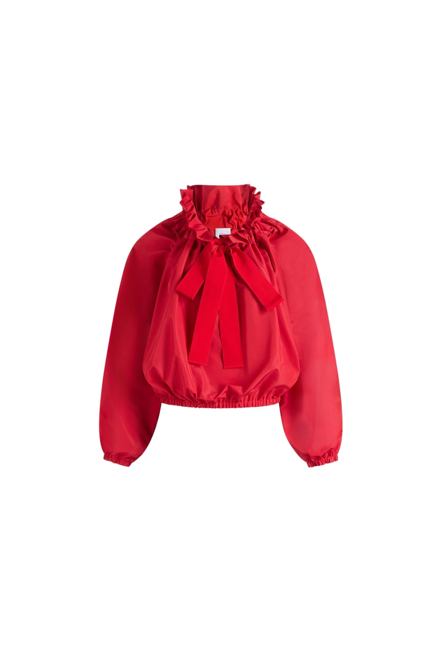 Patou La Patou Blouse in Lipstick Red recycled faille | Tops | Luxury Shoes Patou La Patou Blouse in Lipstick Red recycled faille