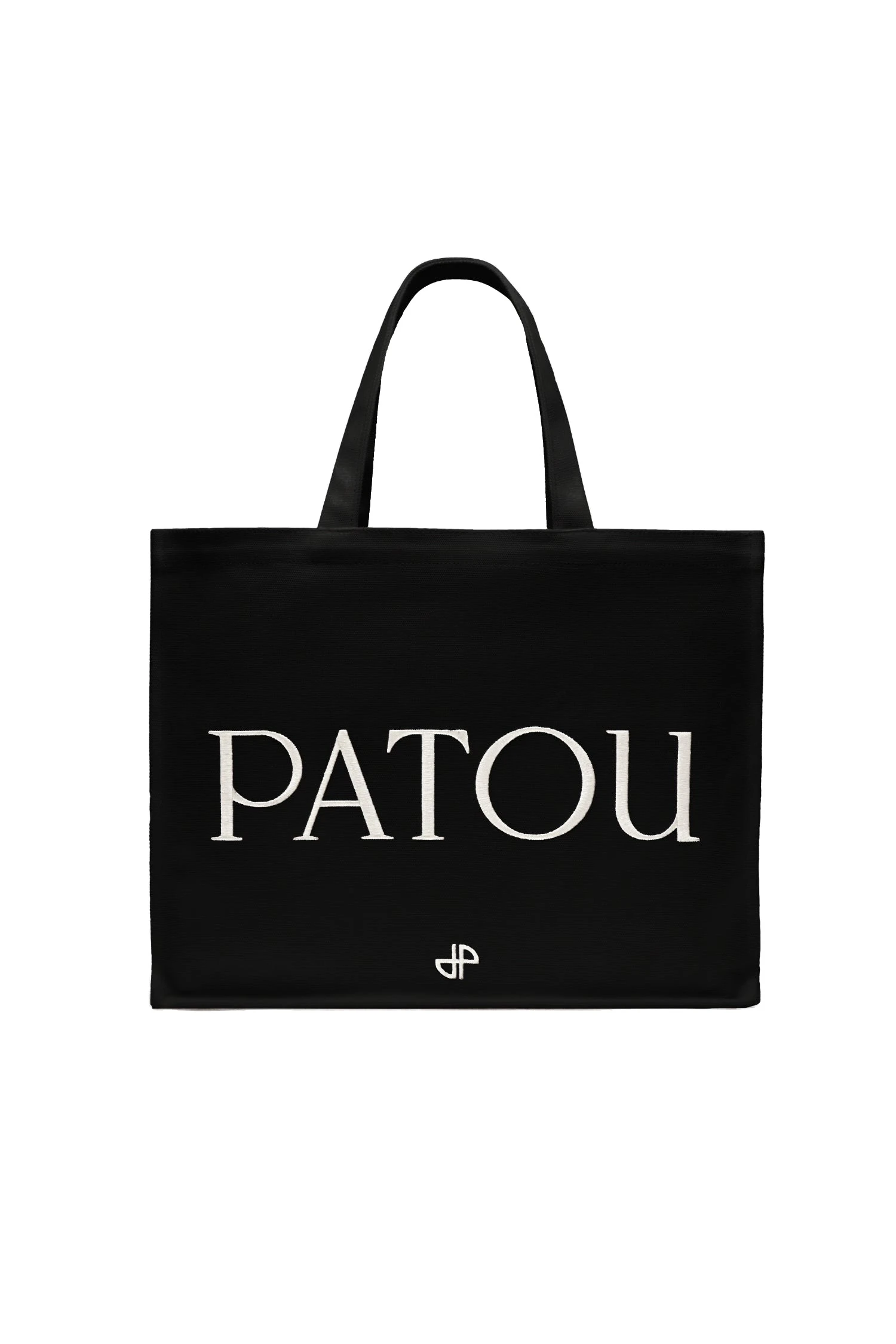 Large Patou tote in cotton canvas | Buy Designer Bags at Luxury Shoes Patou Large Patou tote in Black cotton canvas