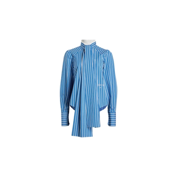 Patou Lavallière blouse in Victoria Blue Stripes printed sustainable cotton
