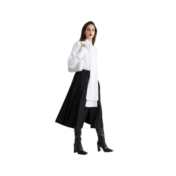 Lavallière blouse in White organic cotton - Image 2