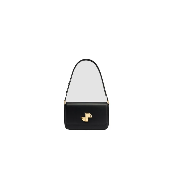 Le Classic Lock bag in Black leather