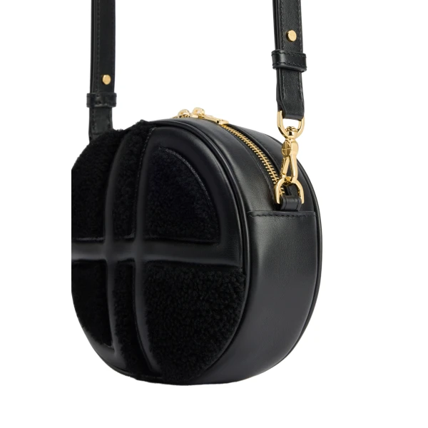 Le JP bag in Black leather and shearling - Image 4