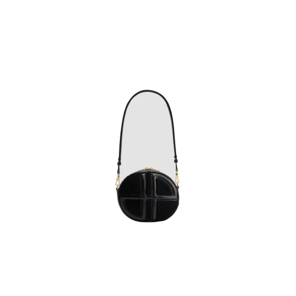 Le JP bag in Black leather and shearling