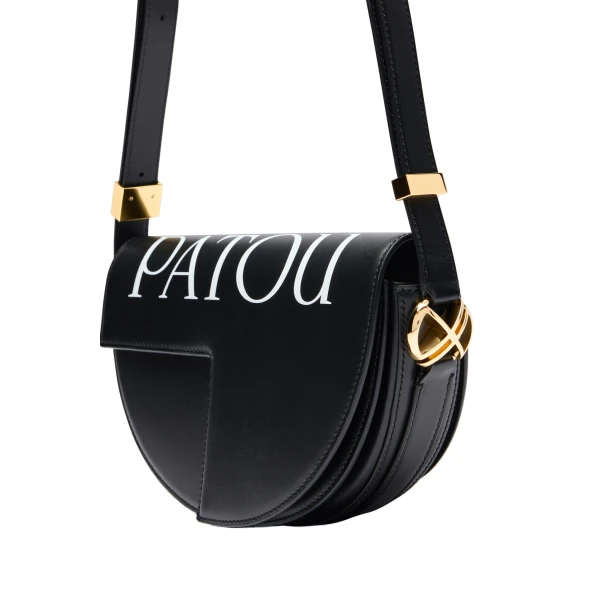 Le Patou bag in Black and White leather - Image 2