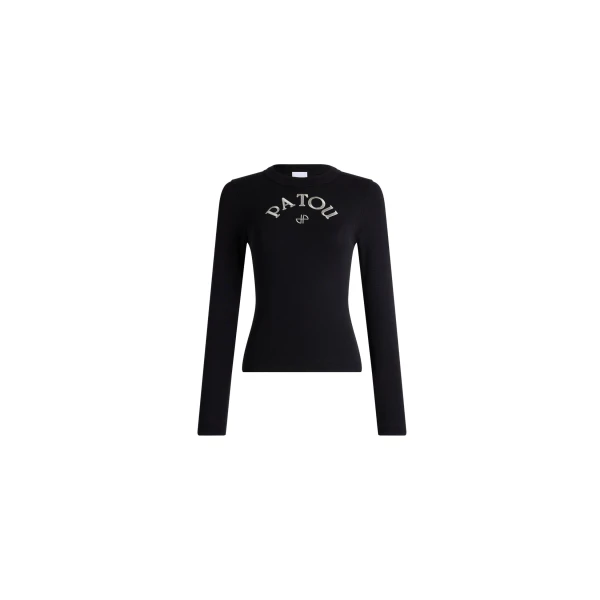 Patou Long-sleeve T-shirt in Black organic cotton