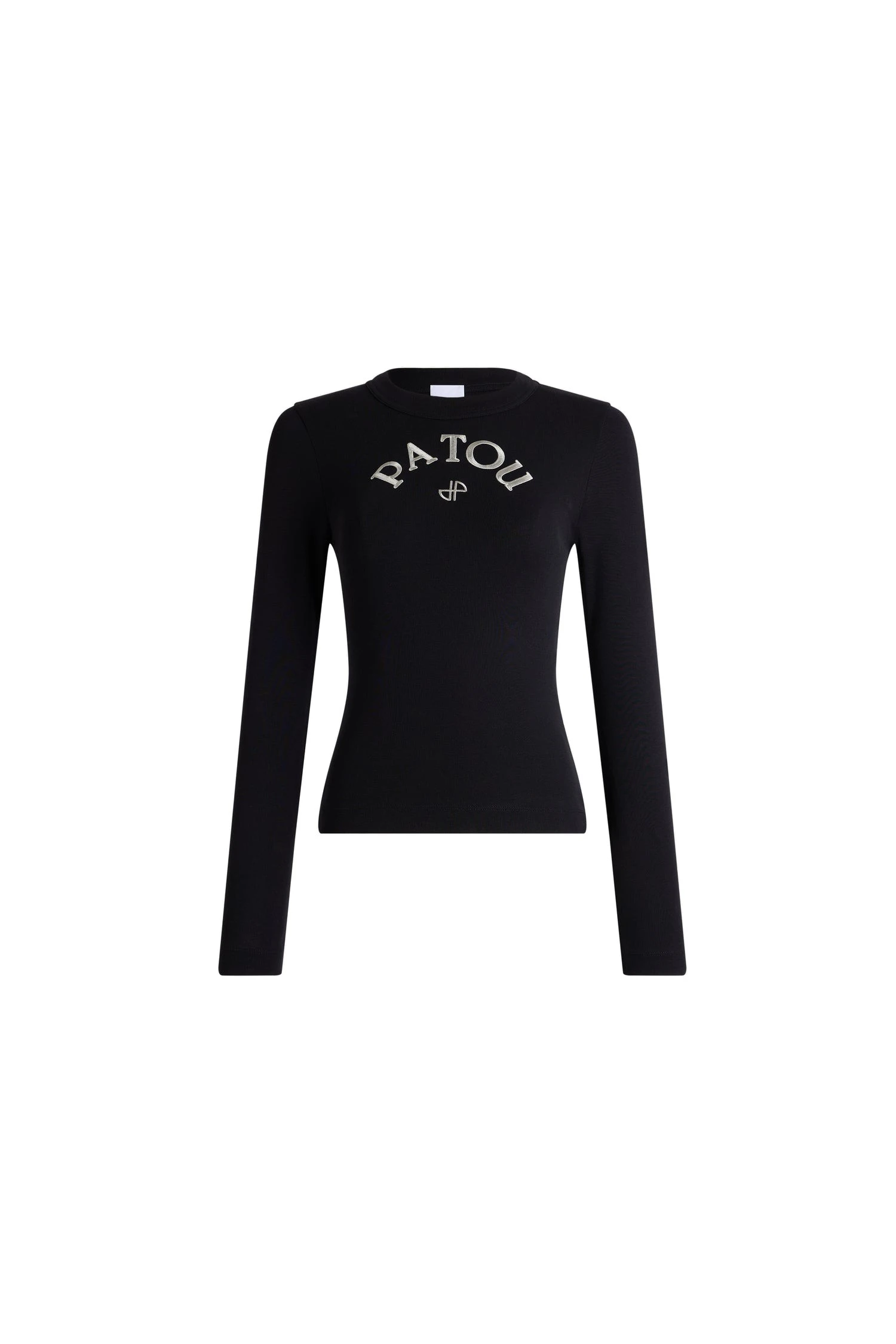 Patou Long-sleeve T-shirt in Black organic cotton | Tops | Luxury Shoes Patou Long-sleeve T-shirt in Black organic cotton