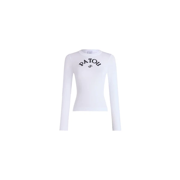Patou Long-sleeve T-shirt in White organic cotton