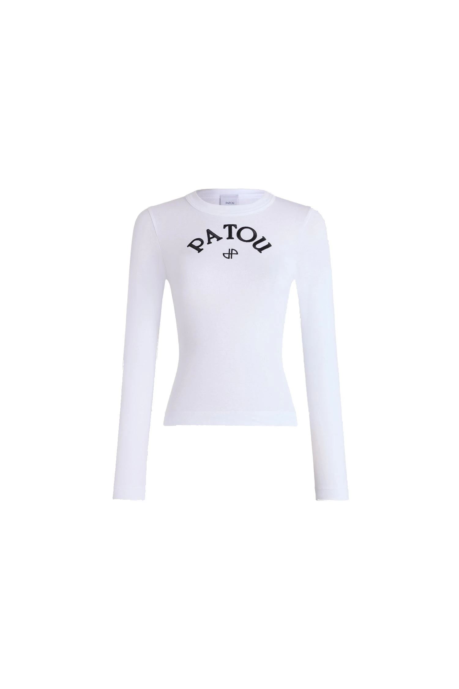 Patou Long-sleeve T-shirt in White organic cotton | Tops | Luxury Shoes Patou Long-sleeve T-shirt in White organic cotton