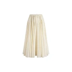 Patou Long volume skirt in Ivory recycled faille
