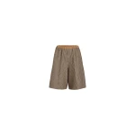 Patou Longline shorts in Houndstooth recycled wool blend