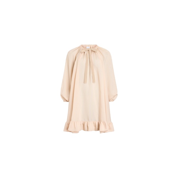 Patou Loose blended silk beach dress in Shell Beach Stripes