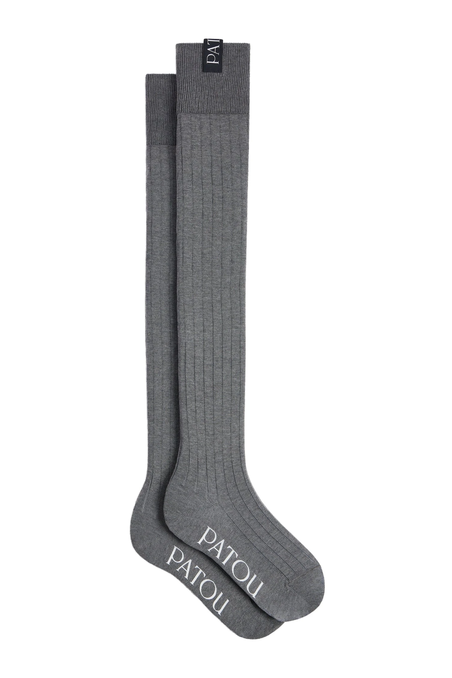 Patou Mid-calf socks in Winter Slate blended cotton | Accessories | Luxury Shoes Patou Mid-calf socks in Winter Slate blended cotton