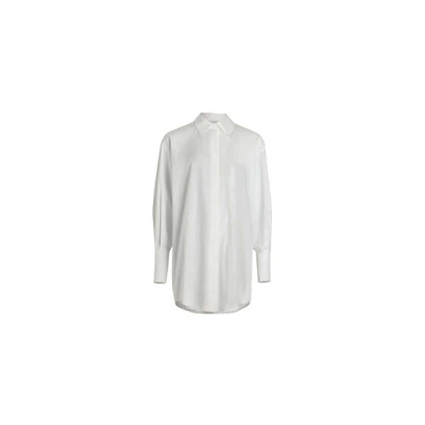Patou Mini shirt dress in White organic cotton