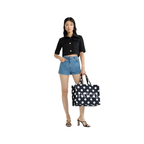 Mini shorts in Heritage Blue Wash cotton denim - Image 2