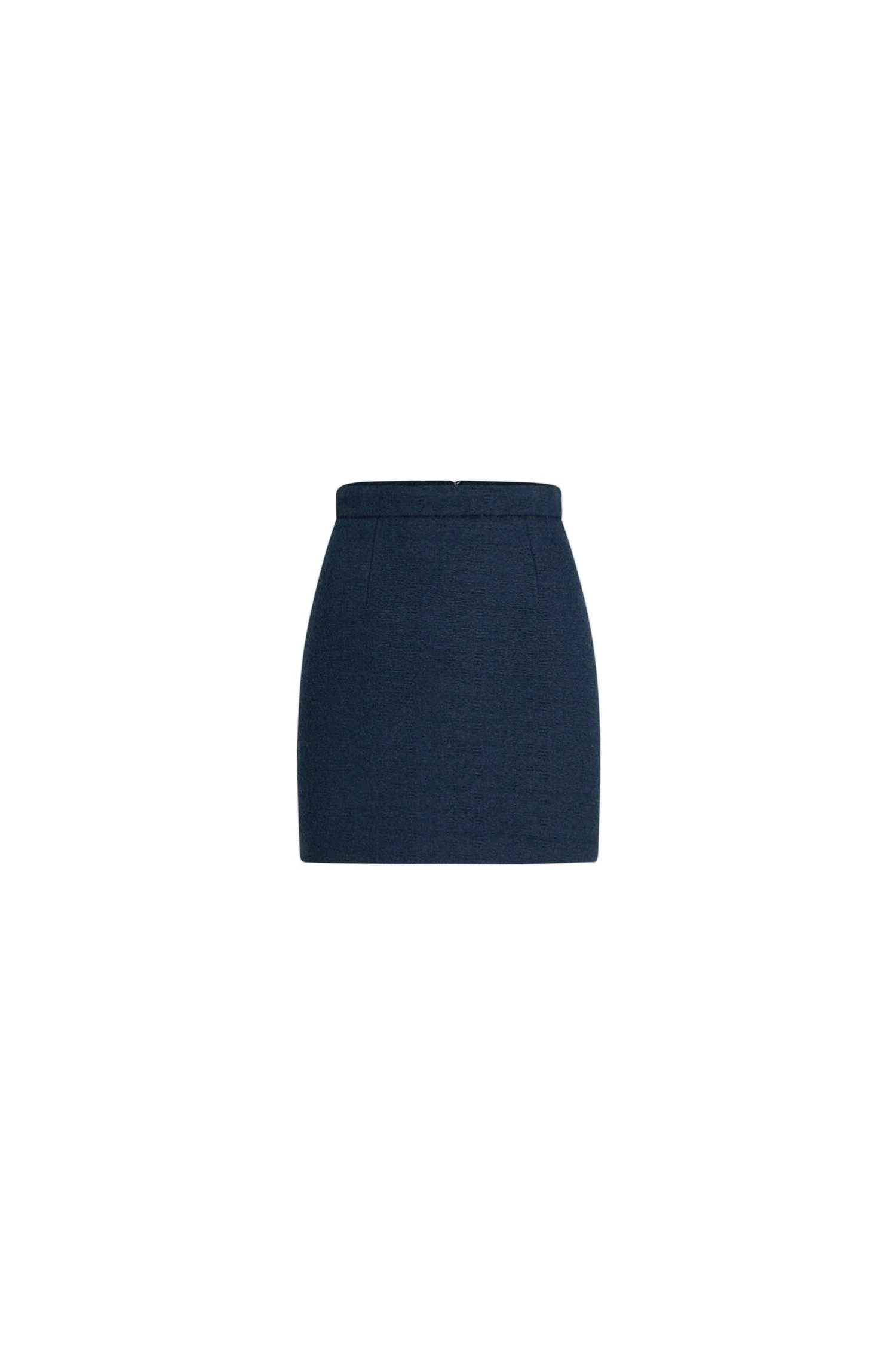Patou Mini skirt in Navy Black lightweight organic cotton tweed | Skirts | Luxury Shoes Patou Mini skirt in Navy Black lightweight organic cotton tweed