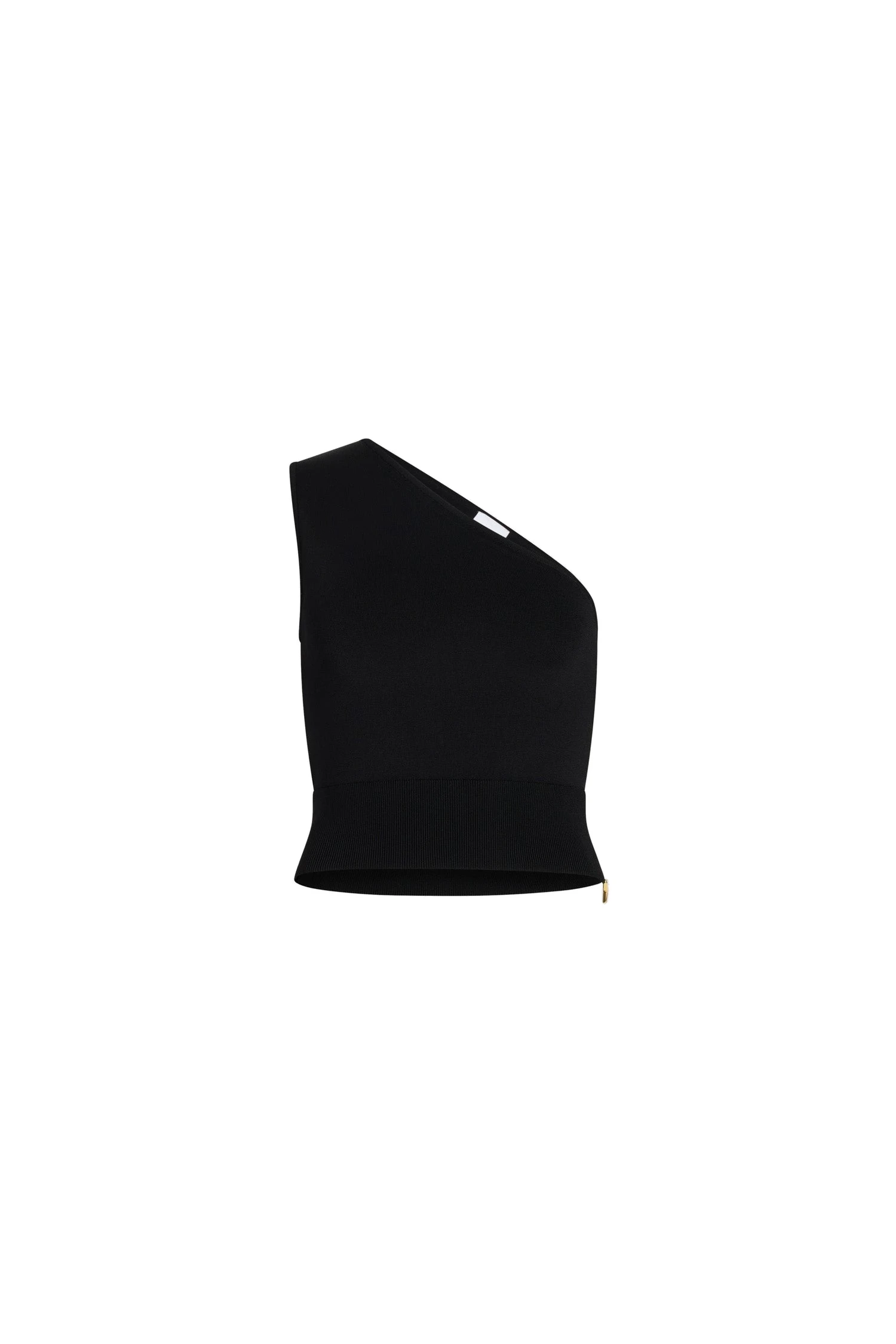 Patou One-shoulder knit top in technical crepe | Luxury Shoes Patou One-shoulder knit top in Black technical crepe